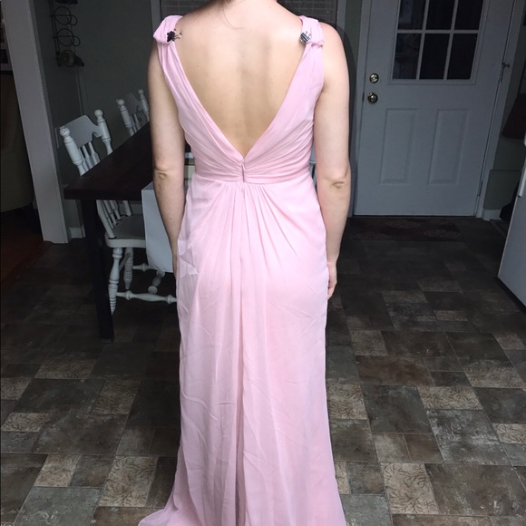 Faux-Wrap Pleated Chiffon Bridesmaid Dress - Picture 5 of 7
